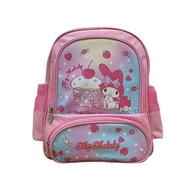 Sanurgente-Sac à dos Hello Kitty pour filles, sac d'école de dessin animé mignon, sac à dos Anime Kulomi pour enfants, sac à dos étudiant confortable