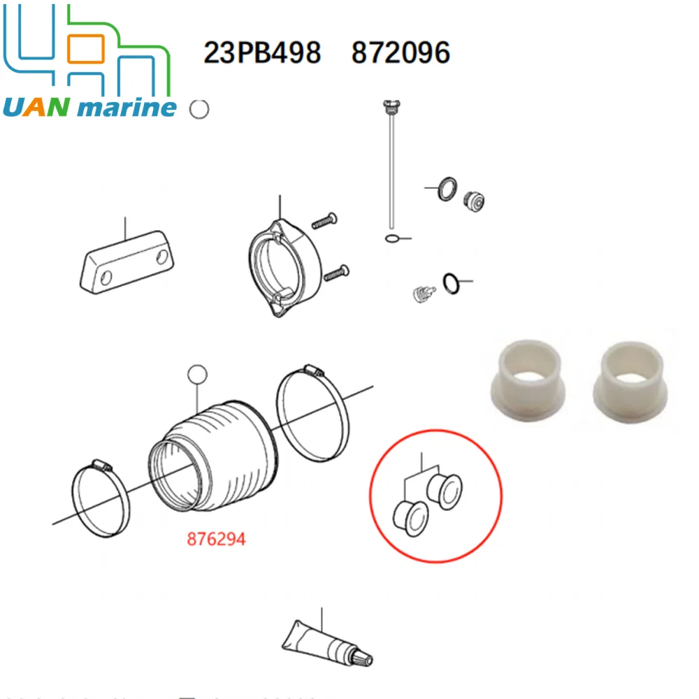 Steering Fork Bushing Kit for Volvo PentaDP DPD DPE DPG DPH DPX RO 872096 876507 image 4