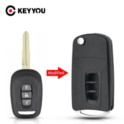 KEYYOU sostituzione Flip Remote Car Key Shell Case per Chevrolet Captiva 2006-2009 chiave pieghevole vuota modificata 3 pulsanti