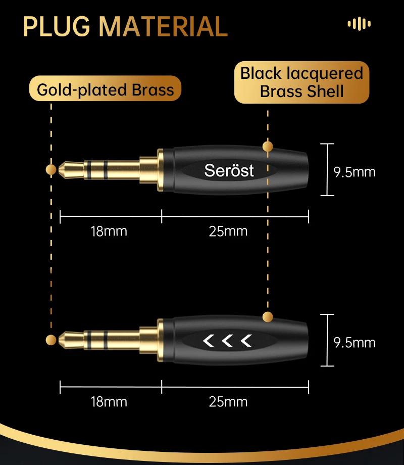 Serost Moon HiFi 99,9999% reines OCC-Audiokabel 3,5mm auf 3,5mm AUX-Kabel für Auto-Audio-Musikplayer, Kopfhörer, Lautsprecher, DAC, DSP – Detail 6