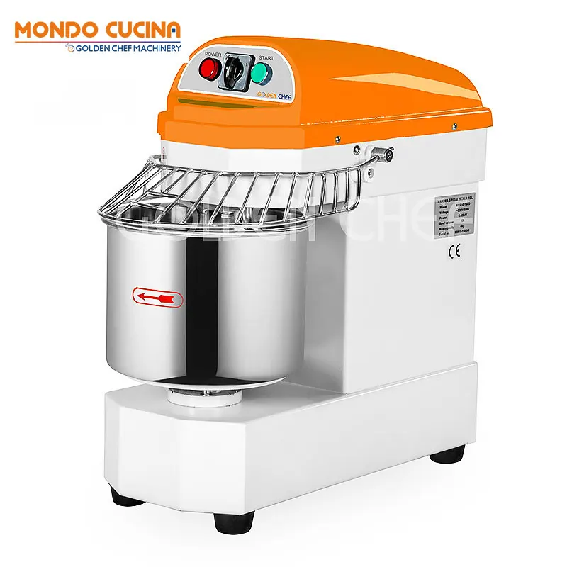 Golden Chef Panaderia Pan Mixers 10 Liter 5 kg Table Top Spiral Commercial Mixer Bakery  Dough Flour Spiral Dough Mixers