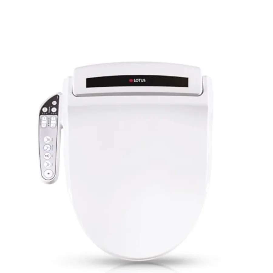 

Bidet Seat Round Heated Seat with Temperature Controlled Wash and Warm Air Dryer Easy DIY Installation Made in Korea