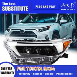 AKD Head Lamp for Toyota RAV4 LED Headlight 2019-2022 Headlights RAV4 DRL Turn Signal High Beam Angel Eye Projector Lens
