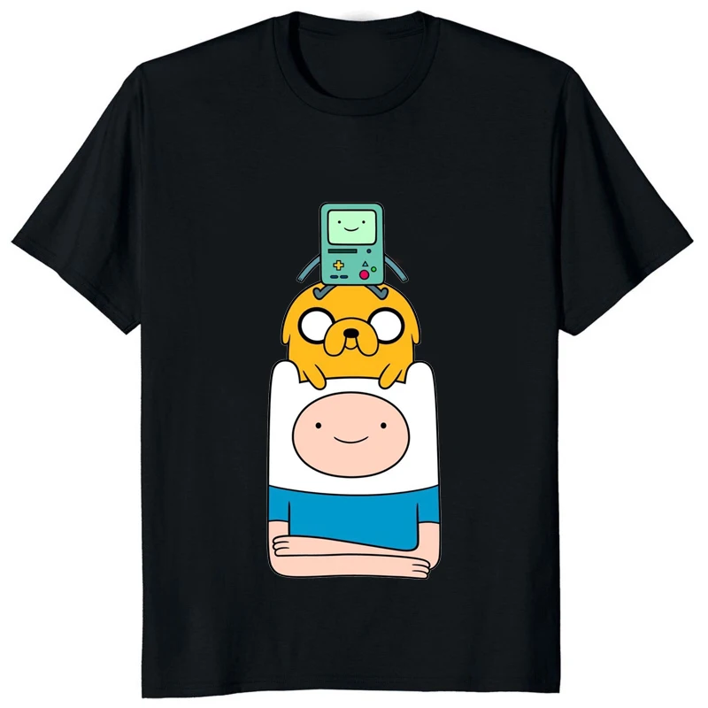 Hot Sale Adventure Time Printed Cartoon Man T-shirt Loose Casual Fashion Streetwear Women Tops Harajuku Y2k Otaku Soft Clothing