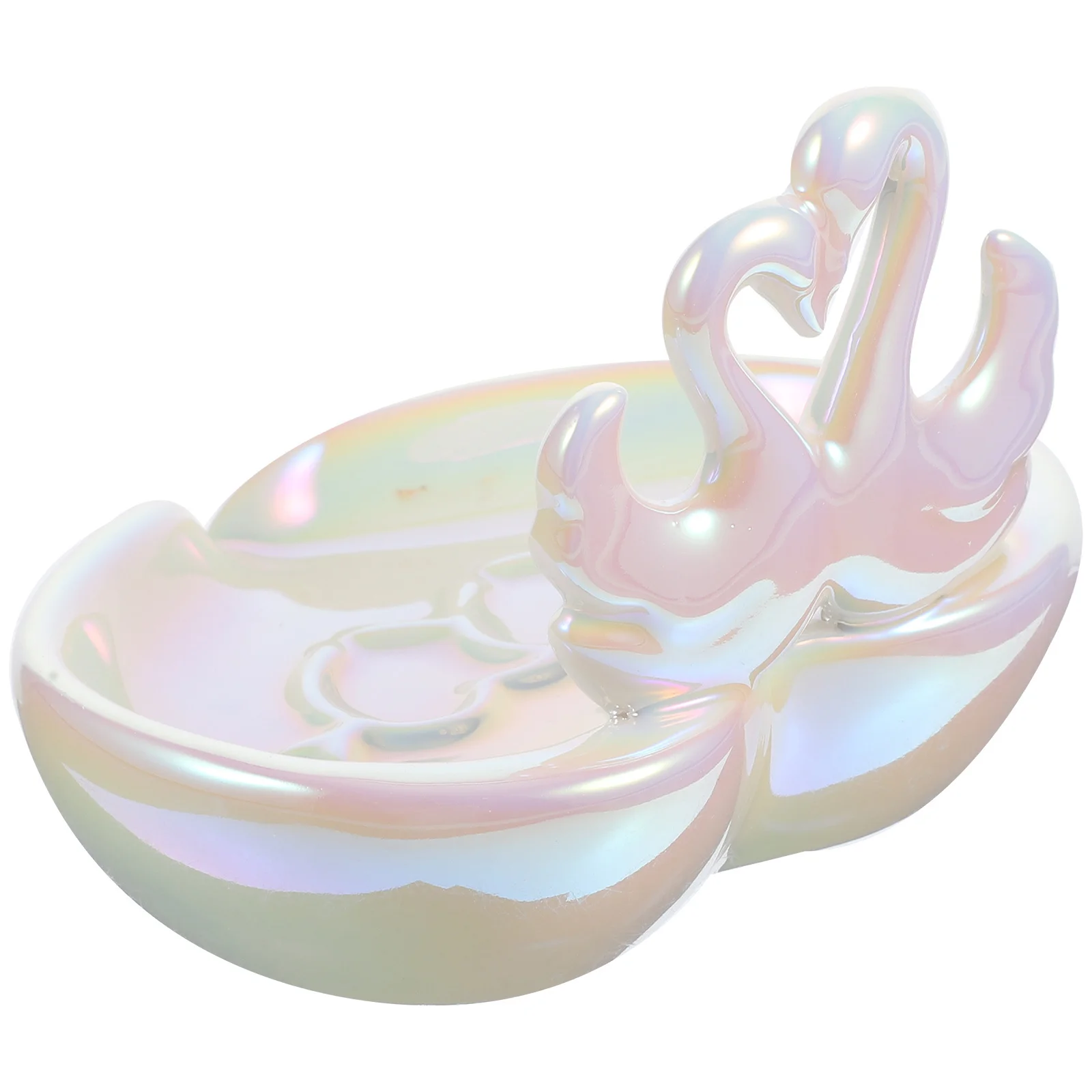 طبق صابون سيراميك على شكل بجعة، حامل ذاتي التصريف للحمام، حاوية تنظيم تخزين صابون الدش #1