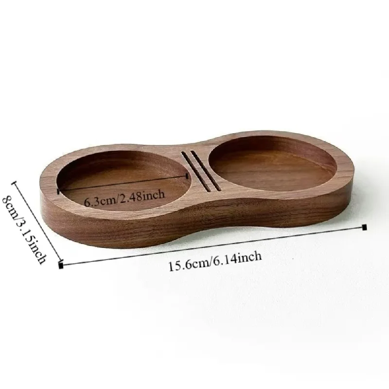 Walnut Wood Coffee Tamper Station Professional Non-Slip Bottom Coffee Tamper Storage Base Multi-functional Stable