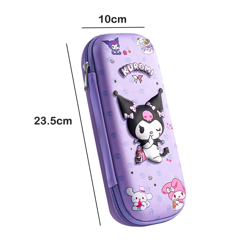 Imagem -06 - Sanrio Série Kuromi Lápis Bolsa para Meninas Bolsas de Papelaria Bonitos dos Desenhos Animados Case de Desenho Animado de Alto Valor Novo Popular