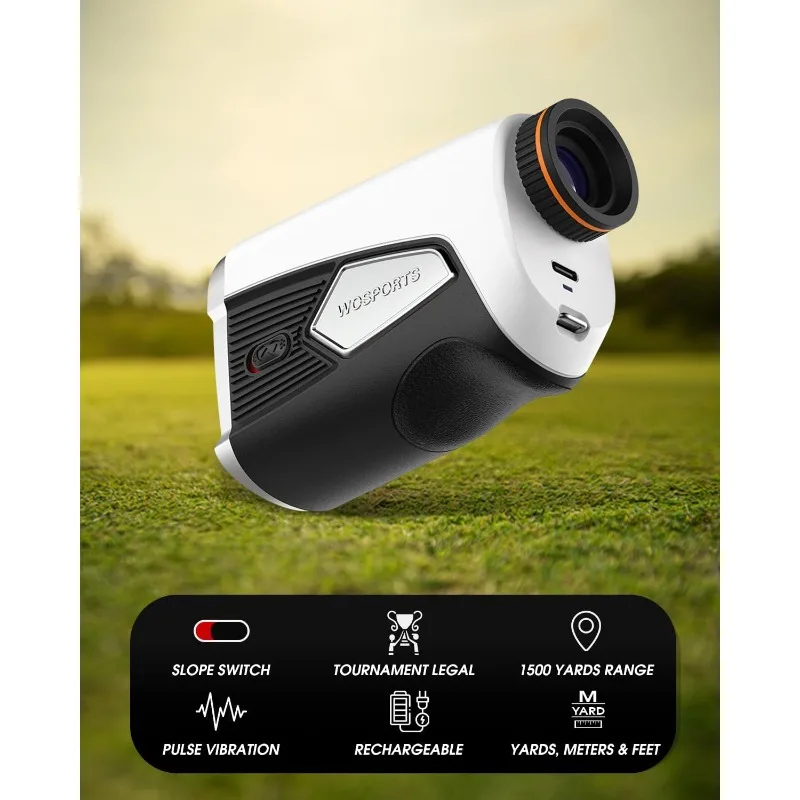 Golf Rangefinder with Slope, 1500 Yards Laser Range Finder for Golfing/Hunting, 7X Magnification