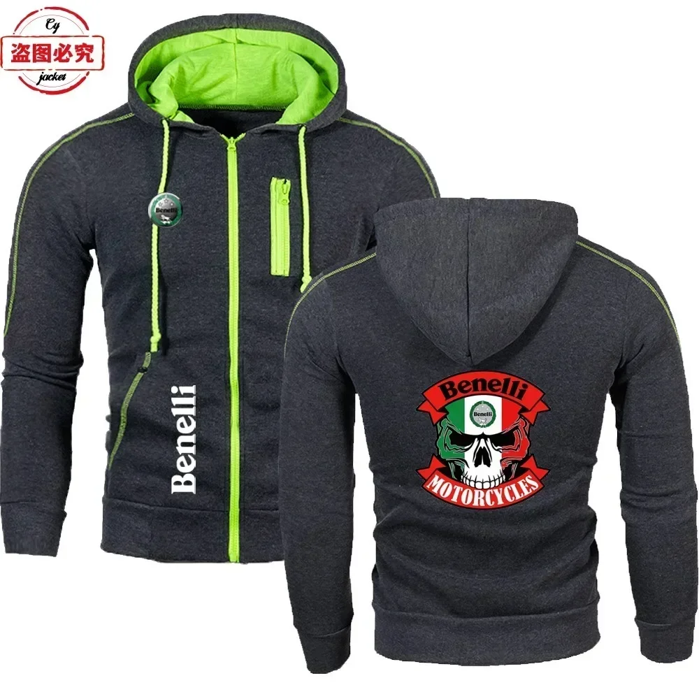 

Benelli motorcycle logo printed jacket racing suit loose men's top casual sweater hooded sweatshirt Benelli team workwear