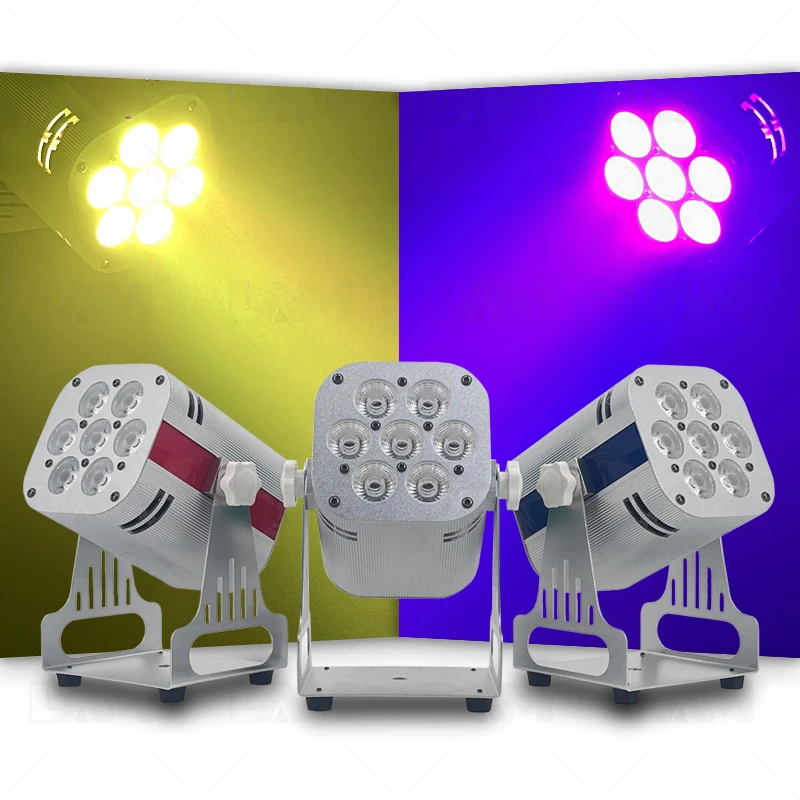 BOTAI-LED Par pode lavar luz, iluminação de palco, mini LED, rgbw, 4in 1, DJ, Disco, casamento, venda quente, 7PCs