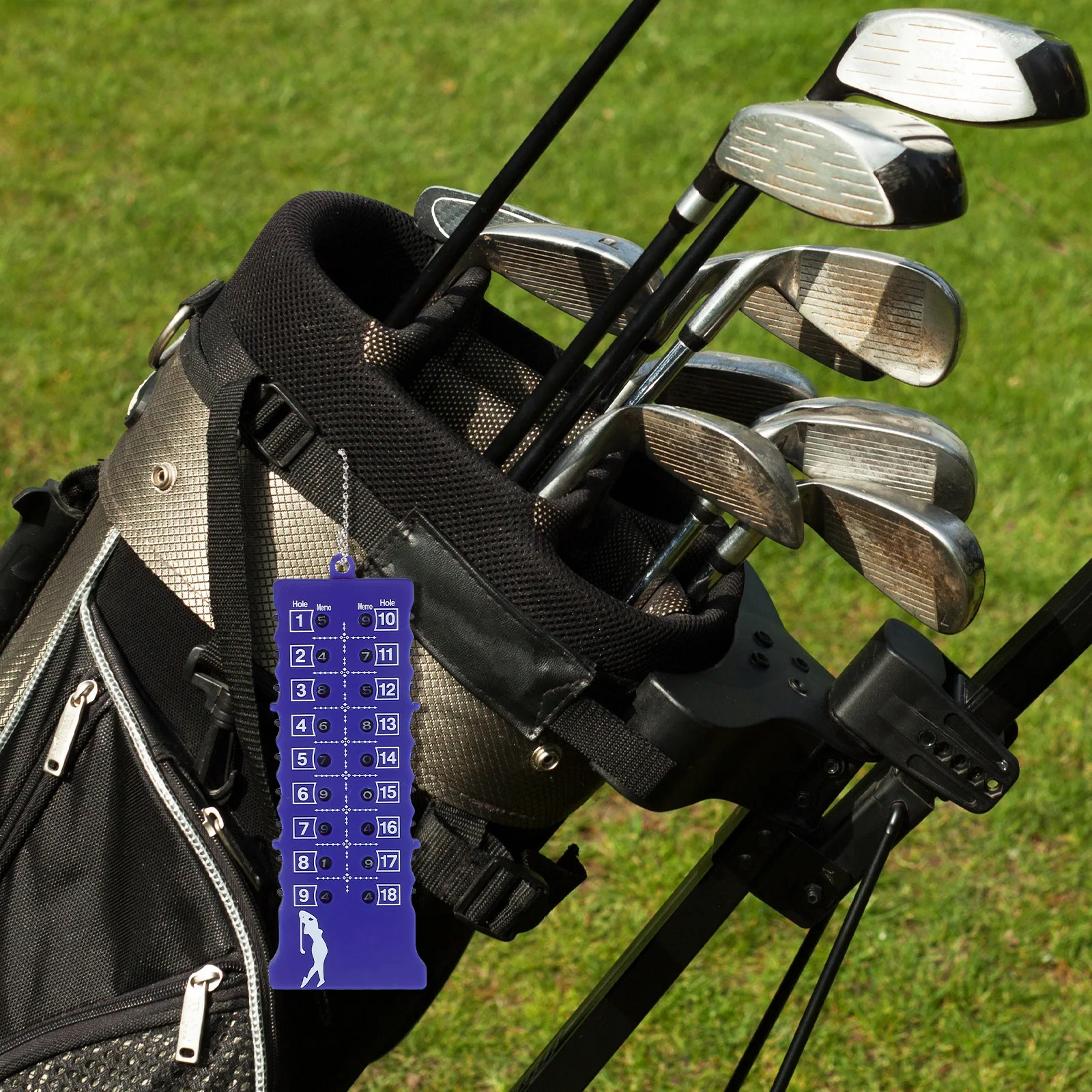 

Golf Score Counter 18-Hole Portable Compact Bar Shape Scoreboard Easy Accurate Scorer for Golf Game Scorekeeper