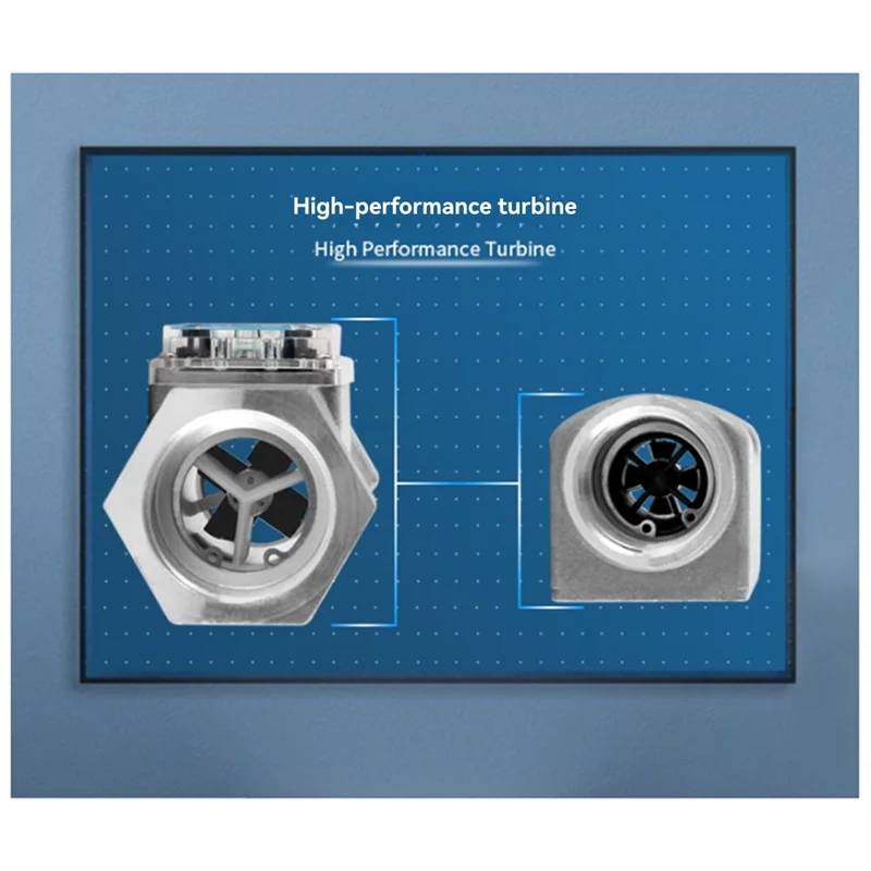 

AB66-Digital Turbine Water Flow Meter Digital LCD Display High Precision Portable Industrial Flow Sensor
