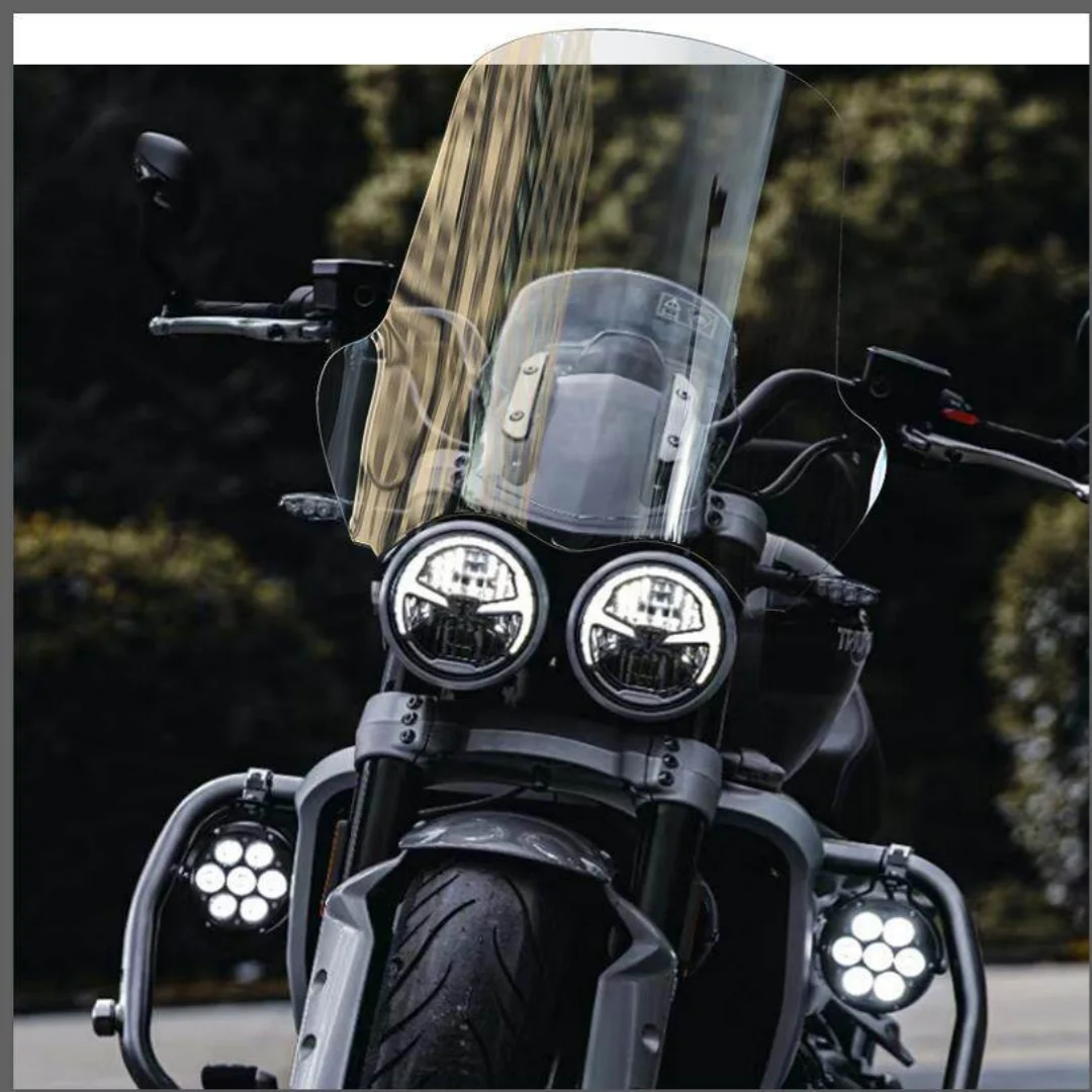 FOR High Light Transmittance Clear Windscreen for Rocket 3 Anti-Fade Frost Resistant Corrosion Proof Vibration Suppression