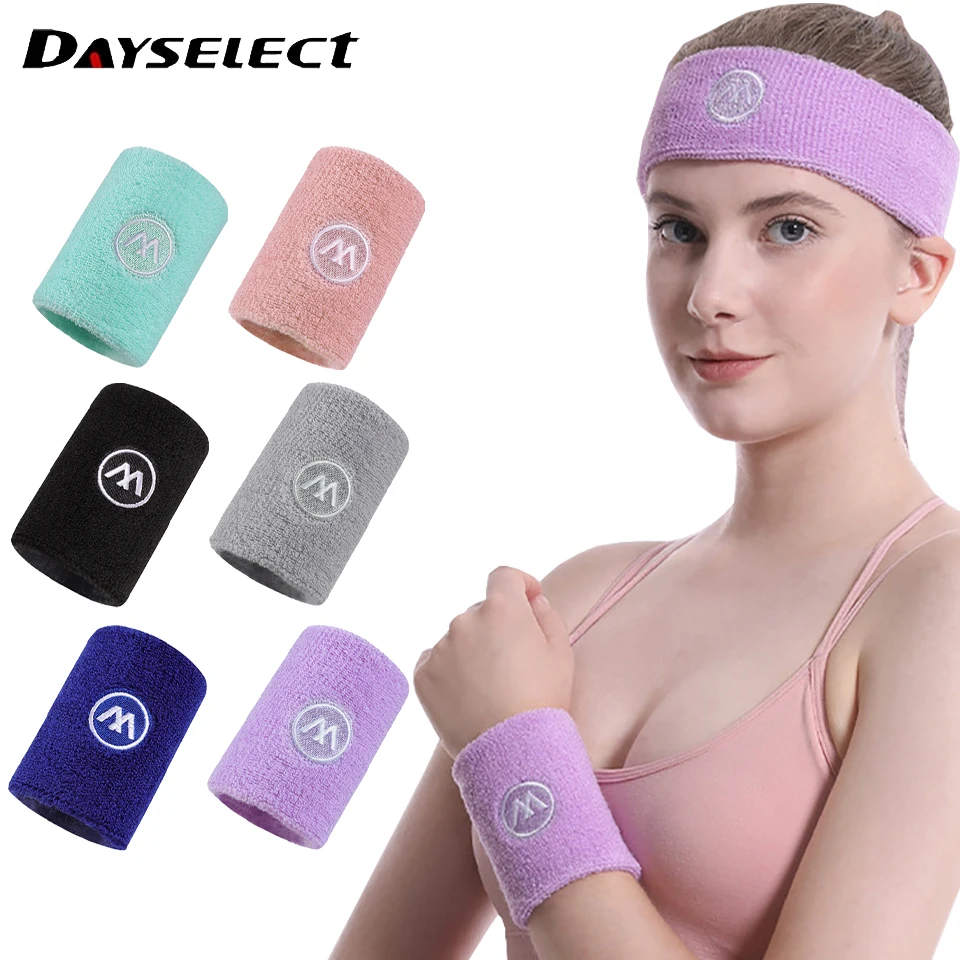 Cinturino sportivo con fascia per capelli braccialetto con assorbimento del sudore per uomo e donna che corre braccialetto con fascia per capelli