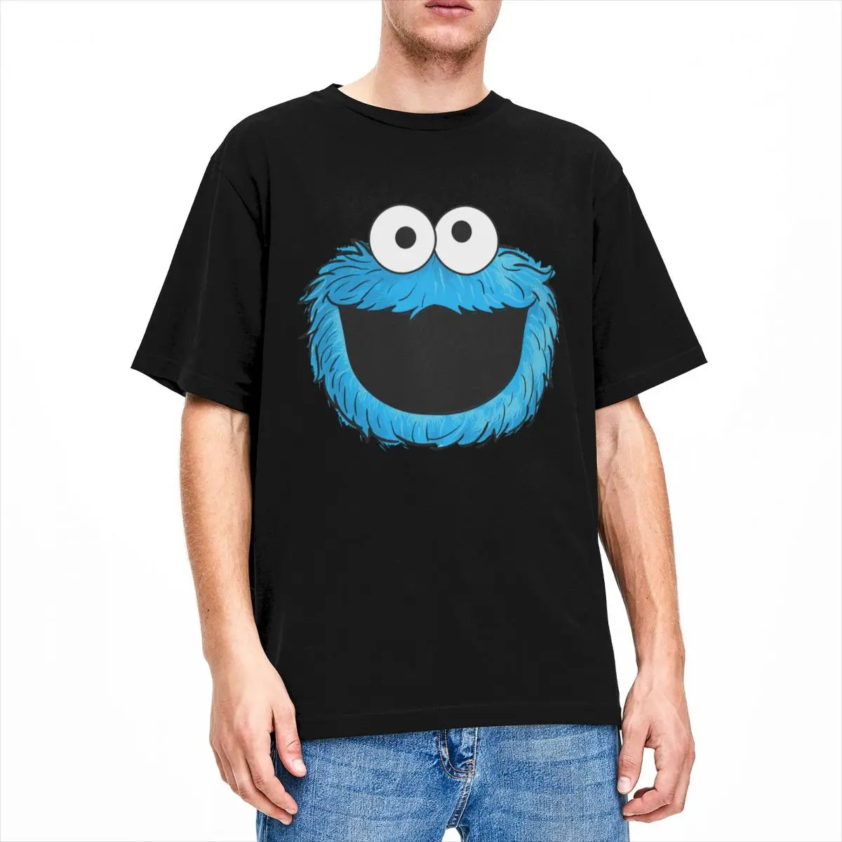 Men Women Cookies Monsters Heads T Shirts Merch 100% Cotton T-shirt Clothing Funny Tee Shirt All Seasons