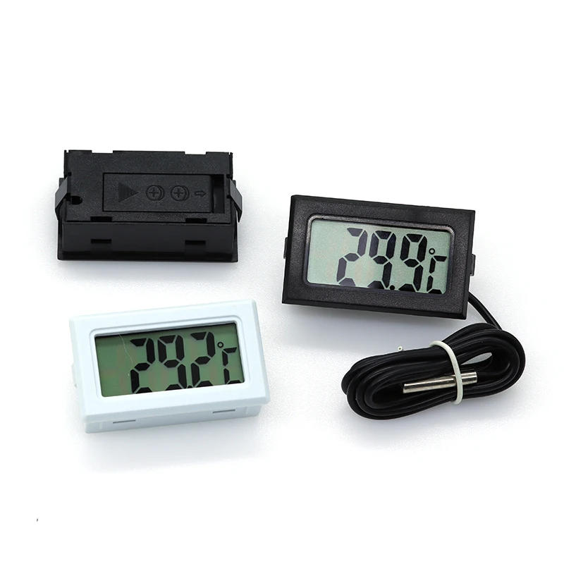 ميزان حرارة رقمي LCD صغير مع كابل ، مستشعر درجة الحرارة الداخلي ، جهاز قياس الرطوبة #6