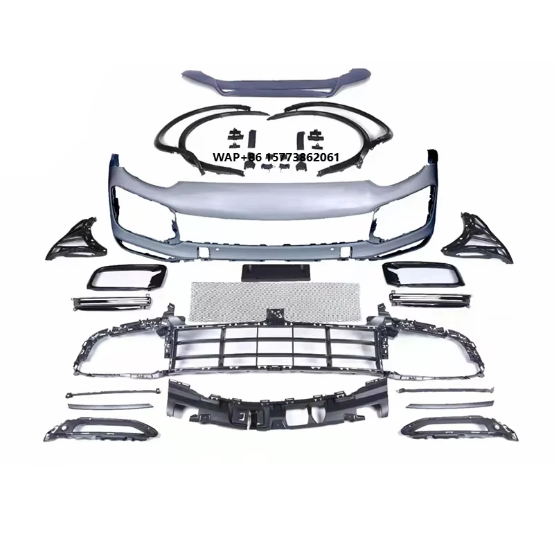 

Car Conversion Upgrade Bodykit New Turbo Front Bumper with Fog Light Cut-Outs for Por 2015-2017 Cayenne 958.2 9Y0