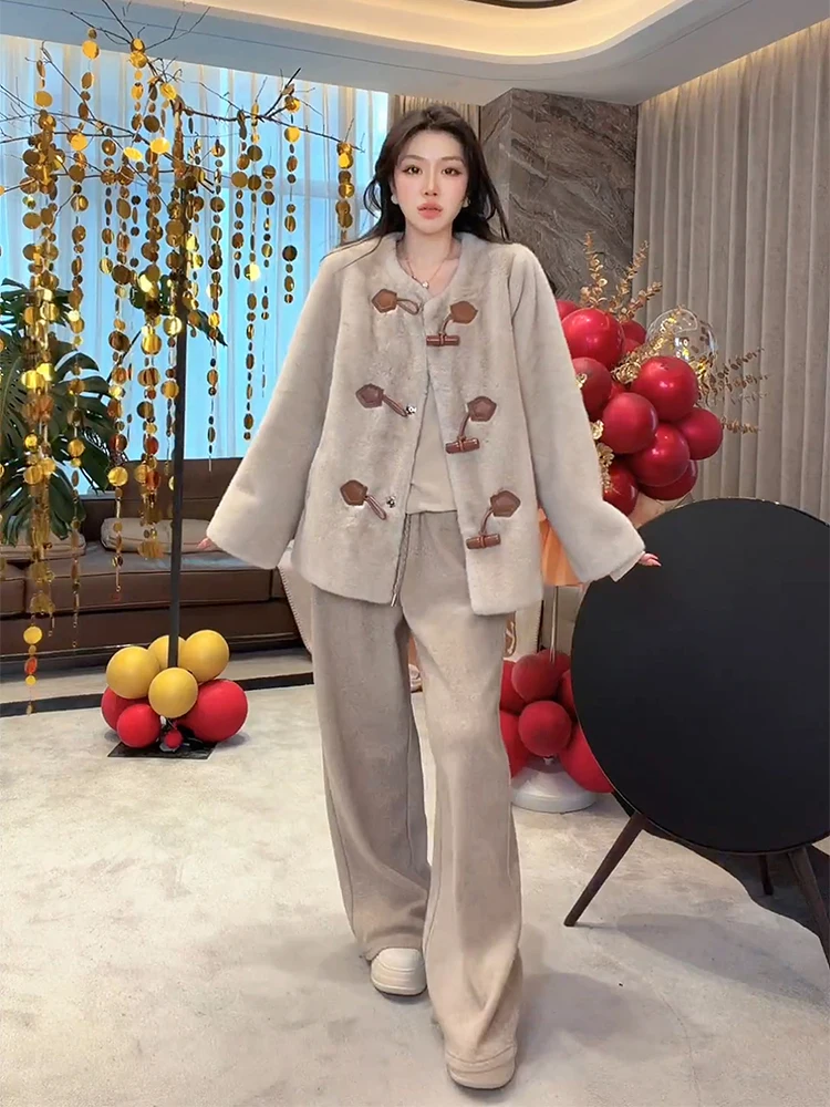 

Lao Yang's Personal ME Vanilla 2026 New Heavyweight Luxury Faionable Loose Casual Warm Outerwear Women's Clothing