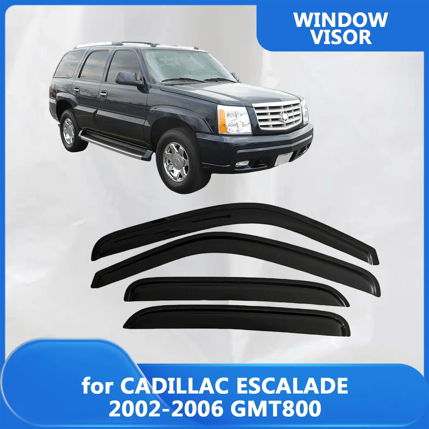 

Window Visor for CADILLAC ESCALADE 2002 2003 2004 2005 2006 GMT800 Weathershied Door Side Window Wind Sun Rain Guards