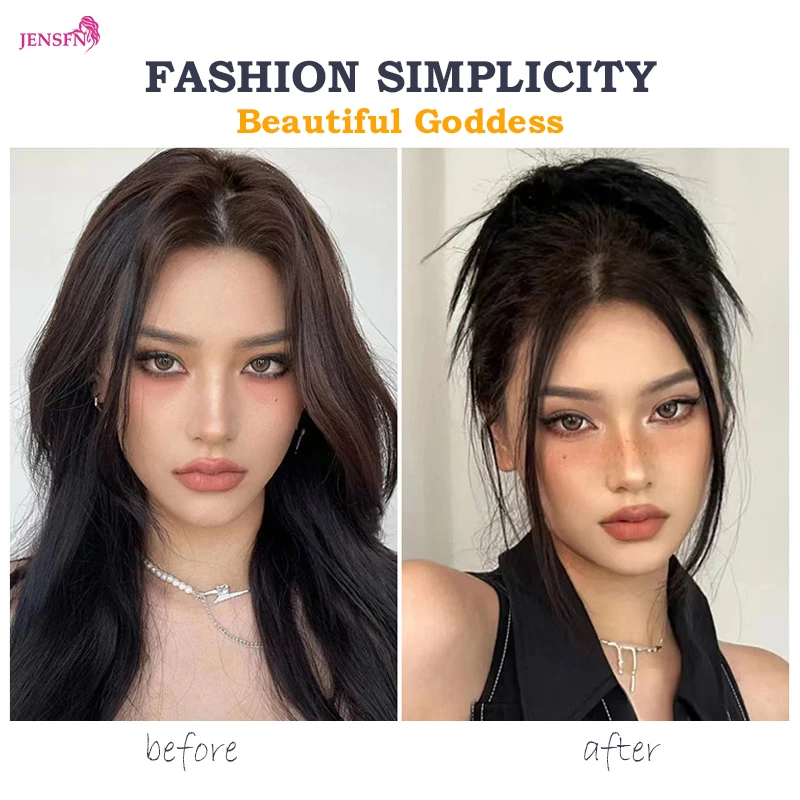 Ponytail Hairpiece Updo Chicken Nest Head  Female Grab Clip Ball Head Pick Dye Hair Ring Shark Clip Pan Hair Contract Real Hair