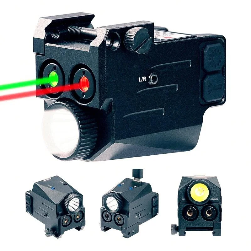 Tactical Combo Laser Sight With Flashlight USB Recharge Fit 20MM Picatinny Rail Pistol Hunting Airsoft Wargame