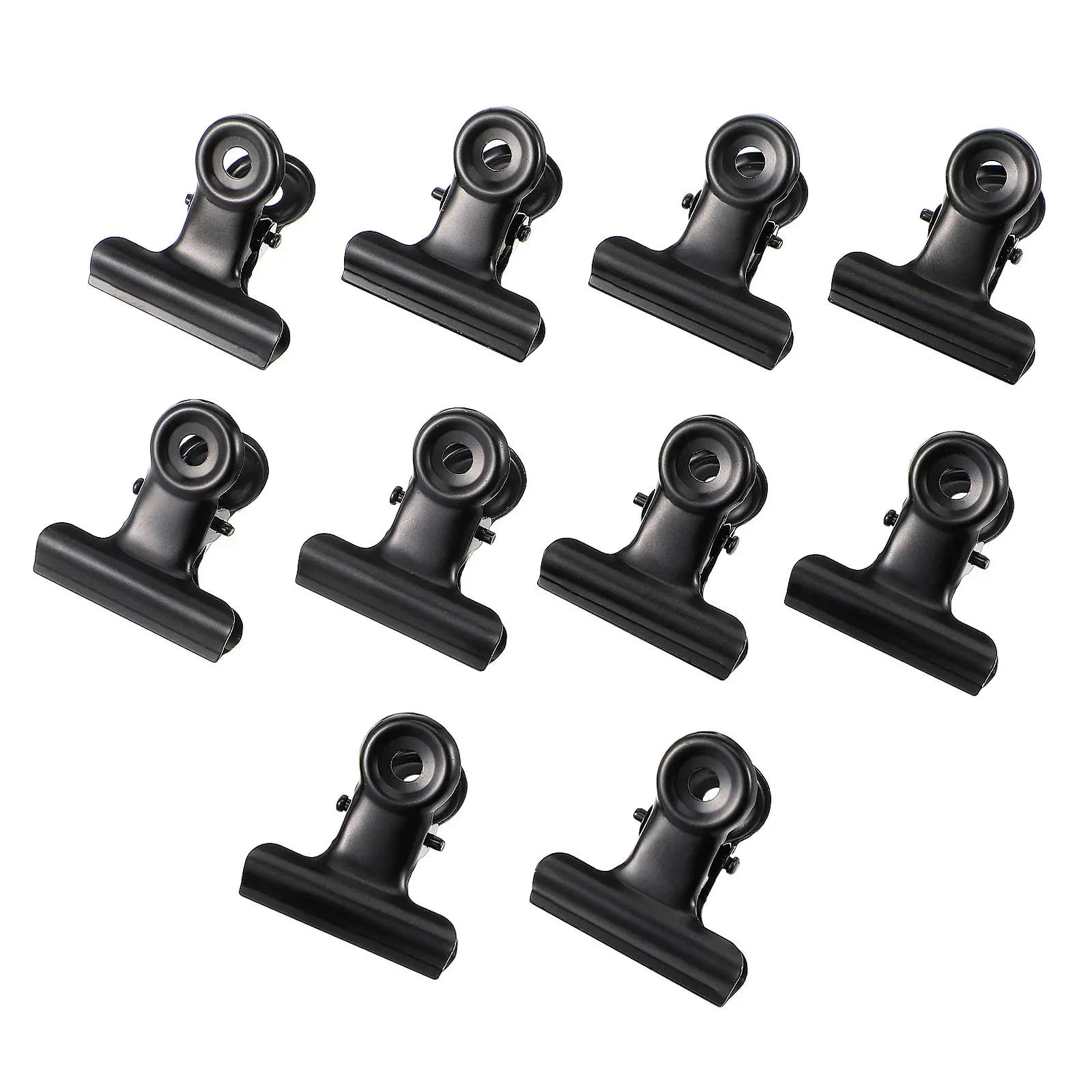 

10 Pcs Shaping Clips Black Stainless Steel Office Supplies Metal Grip Clips Stationery Bills Document Binder Clamps Strong