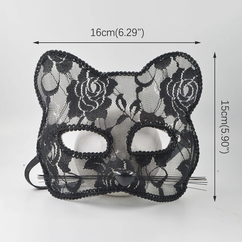 Masque de Renard en Dentelle pour Cosplay d'Halloween, Yeux Sexy, Demi-Visage, Animal, Chat, Jouets Sexuels pour Couple, Femme, 7.0