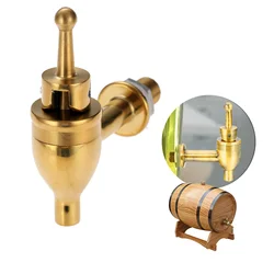 Copper Drink Dispenser Spigot Brass Wine Barrel Faucet Anti-Sparkling Beverage with Gasket Anti-leak Beer Bucket Tap 7.6*7.2cm