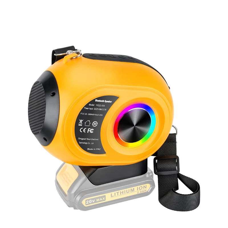 

Portable High-Definition Sound System for Makita/Bosch/DeWalt/Milwaukee 18/20V Battery Wireless Bluetooth Speaker for Home Party