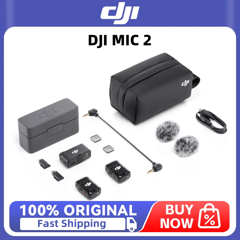 DJI MIC 2 Direct Bluetooth Connection 250m (820 ft.) Range 18 Hours Total Operating Time Original Brand New in Stock