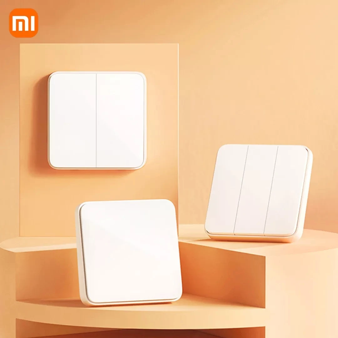 Xiaomi Mijia Wall Switch Mesh Smart Wireless Key Light Remote Control Zero Line Fire Wire With Neutral Switches Xiaomi Mi Home