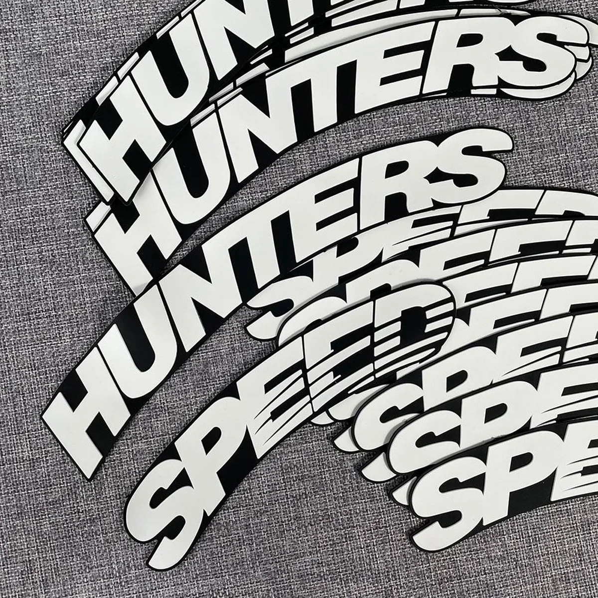 SPEED HUNTERS Tire Sticker Car And Motorcycle Tire Modified Letter Stickers Automotive Interior Supplies for BMW Benz Audi VW