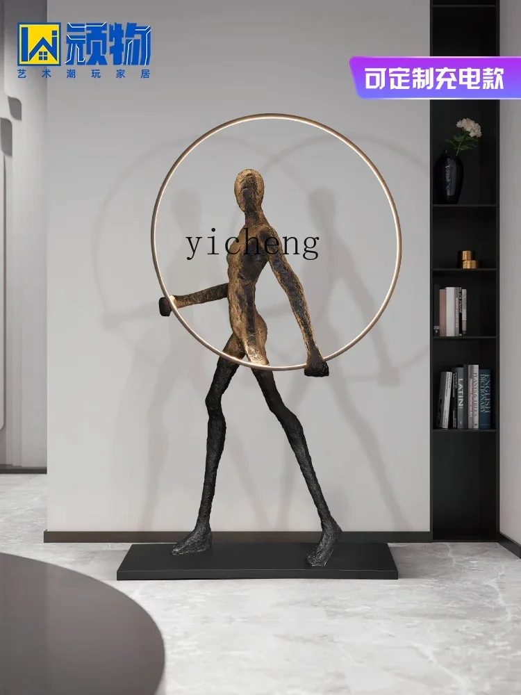 XL Creative Humanoid Sculpture Floor-to-Floor Large Ornament Exhibition Hall Sales Office Abstract Art Ornament