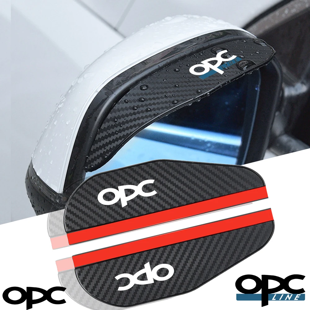 for opel opc opcline astra h j k g vectra b c zafira b corsa c d2pcs car Rearview mirror Carbon fiber Rain