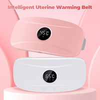 Electric Uterine Warm Belt Abdominal Massager Warm Palace Belt Waist Vibration Massage Hot Compress for Period Pain Relief