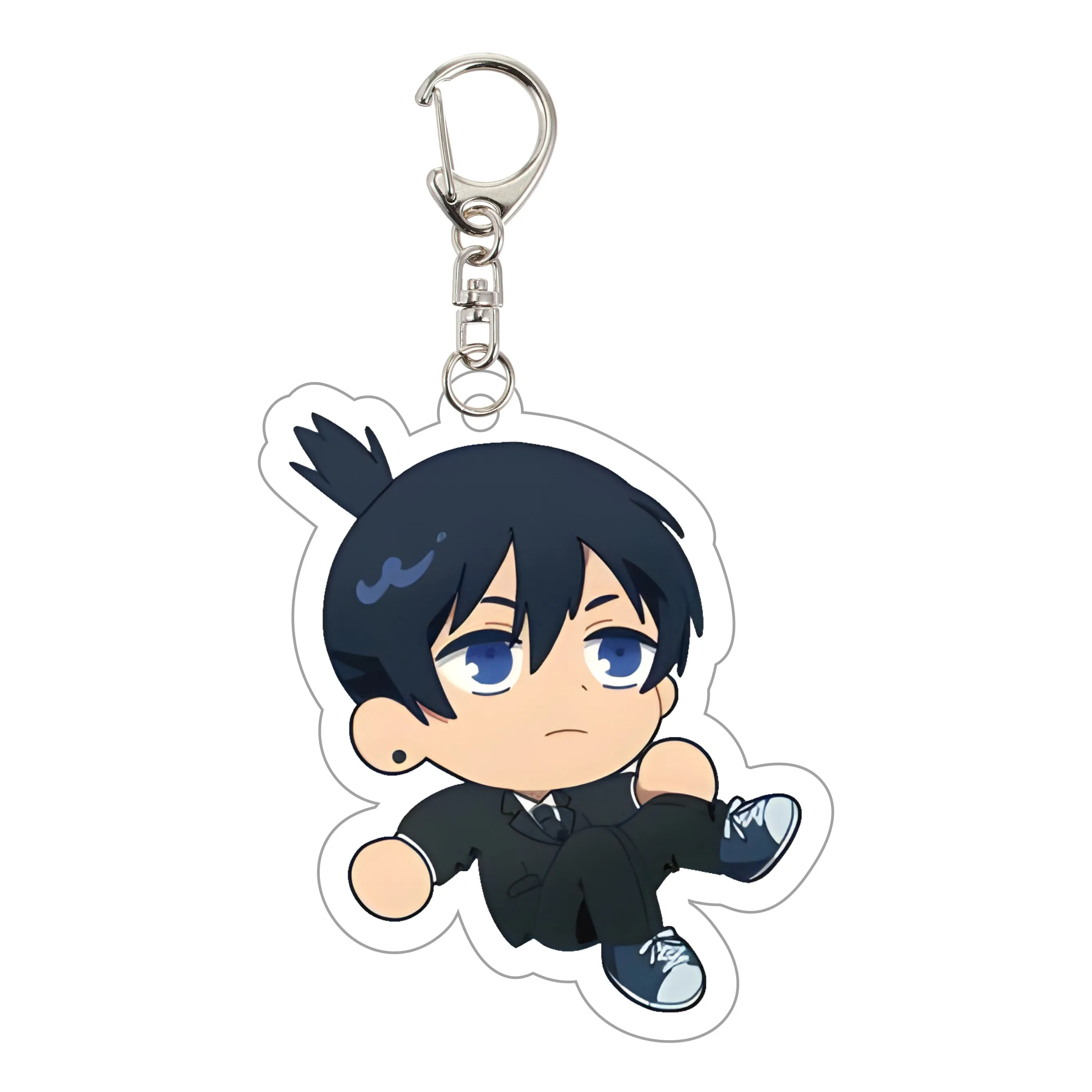 سلسلة مفاتيح أكريليك أنيمي من Chainsaw Man - قلادة شخصية كرتونية، مناسبة للحقائب والمفاتيح، هدايا تنكرية، هدية مثالية لمحبيها