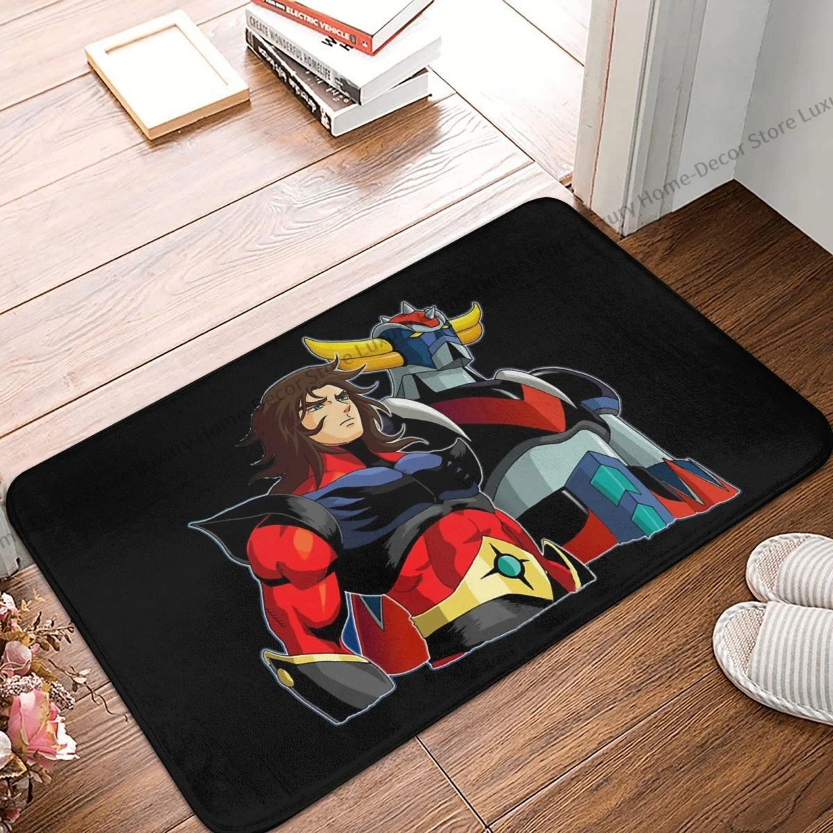 UFO Robot Goldrake Grendizer Anime Bathroom Non-Slip Carpet Actarus Classic Flannel Mat Welcome Doormat Floor Decoration Rug