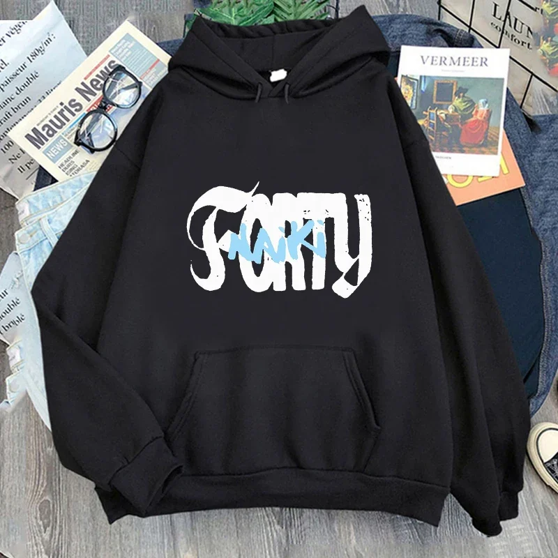 

Nicki Nicole FORTY Print Hoodie Mens Clothing Hip Hop Vintage Oversized Sweatshirt Harajuku Pullover Fans Gift Unisex Streetwear