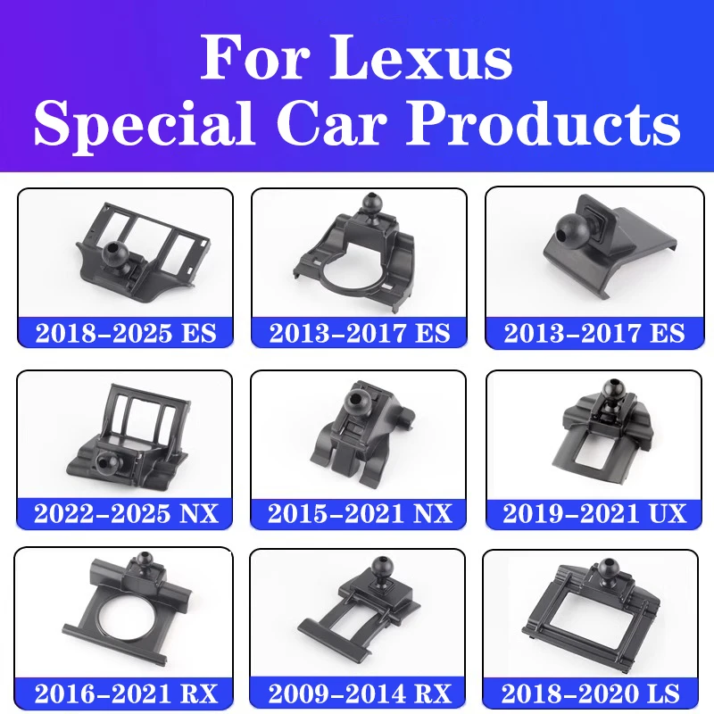 Car Phone Seat For Lexus ES RX is LX LS NX 15W Wireless Charging Stand Horizontal GPS Mobile Stand Accessory Base 2009-2025