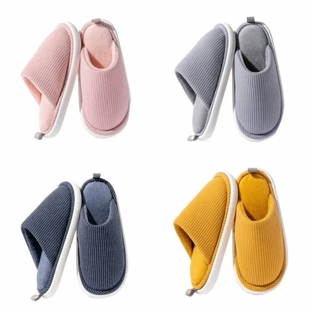 

Зимние теплые женские домашние тапочки, нескользящие удобные мужские флисовые тапочки, однотонная нечеткая домашняя бесшумная обувь для спальни