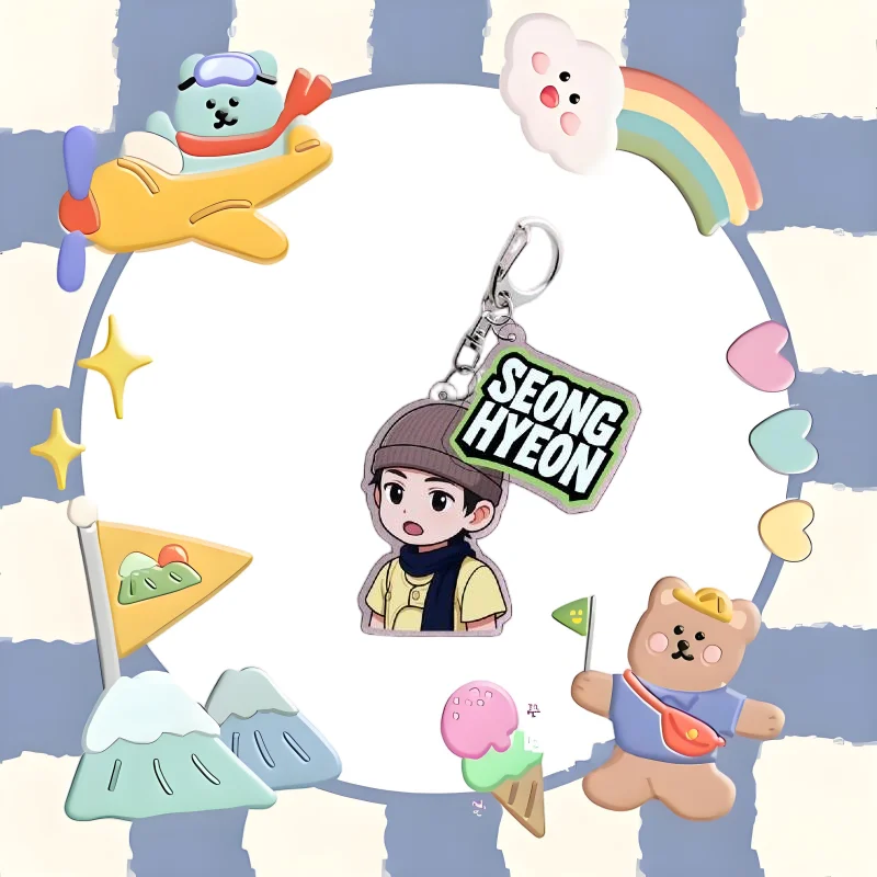 KPOP جديد الحرارة كورتيس الصبي الفرقة مارتن الذهب التدريب الرئيسي عالية الجمال ستار مفهوم صور الملحقات محيطية على ظهره المفاتيح #6