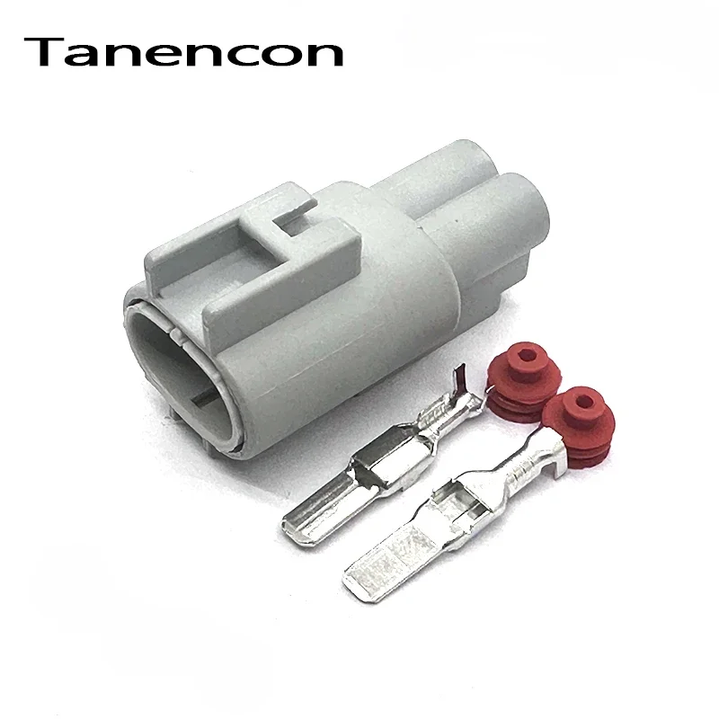 1 Set 2 Pin 4.8 Automobile Electronic Waterproof Fan Connector Brake Booster Pump Assembly Plug for Focus Mazda 176142-2 76143-6