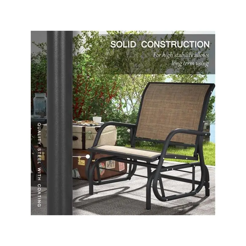 قطعتان من كراسي الشراعية الخارجية للحديقة أو الفناء، حل مريح للجلوس في الهواء الطلق #2