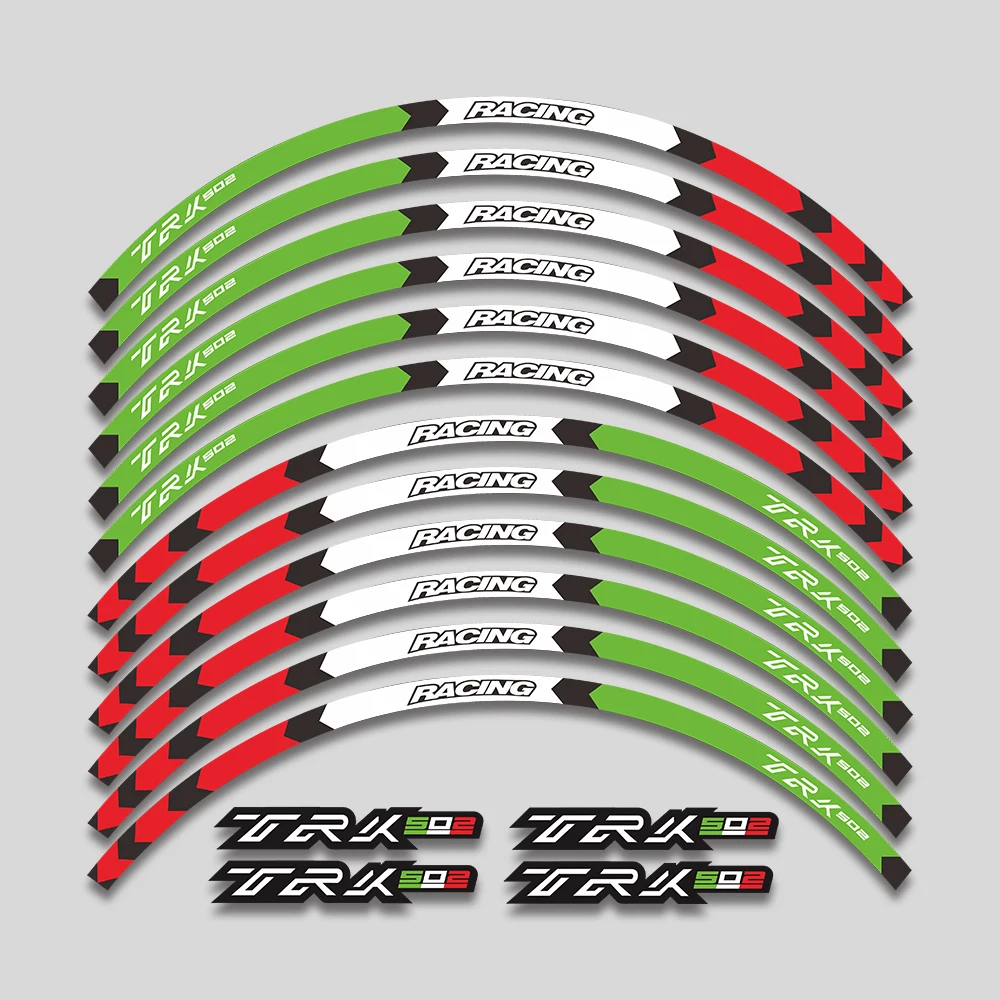 For benelli trk 502 trk502 2016-2022 2021 Motorcycle Stickers Wheel Hub Reflective Stripe Rim Decal Sticker Tape Set