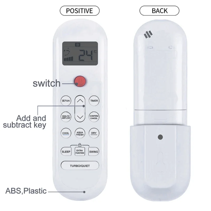 ABMF-nuevo Control remoto 0010404555A 0010404555B 001040455D para AQUA MABE para aire acondicionado Haier