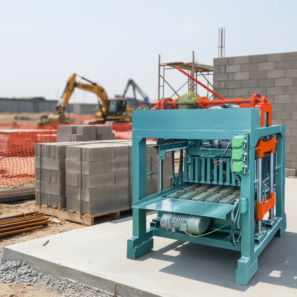 Customized Fully Automatic 6 Inches Hollow Block Brick Making Machine High Efficiency Construction Equipment