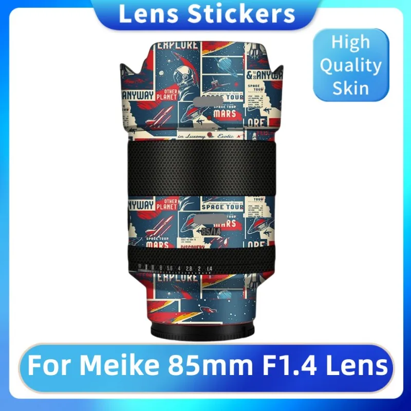 For Meike 85mm F1.4 Decal Skin Vinyl Wrap Film Camera Lens Body Protective Sticker Coat ( E Mount ) FE85F1.4