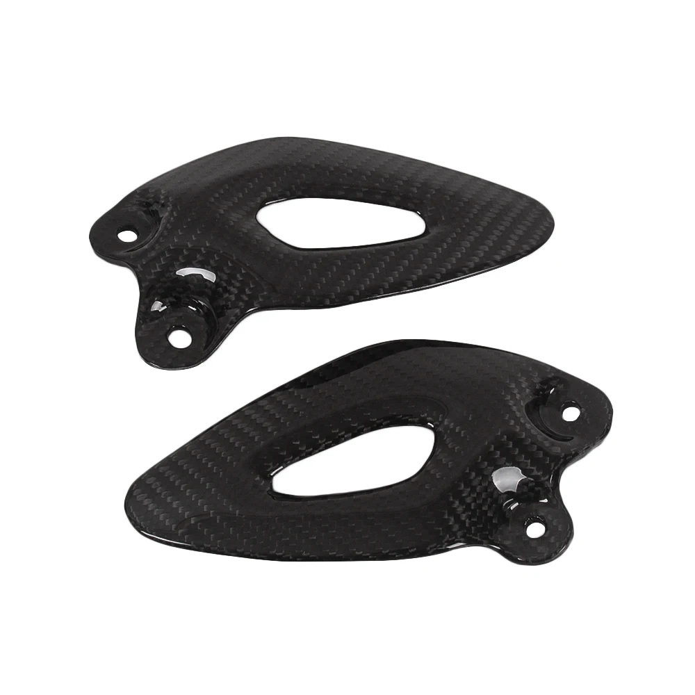 for Triumph Rocket 3 R 2020 2021 Heel Plate Carbon Fiber Twill Gloss Motorcycle Rearset Accessories Footpeg Cover