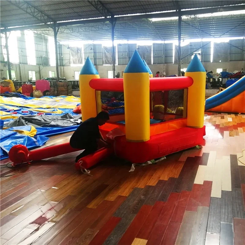 

Cheap Simple Nylon Fabric Inflatable Backyard Small Bouncy House for Family Use on Sale
