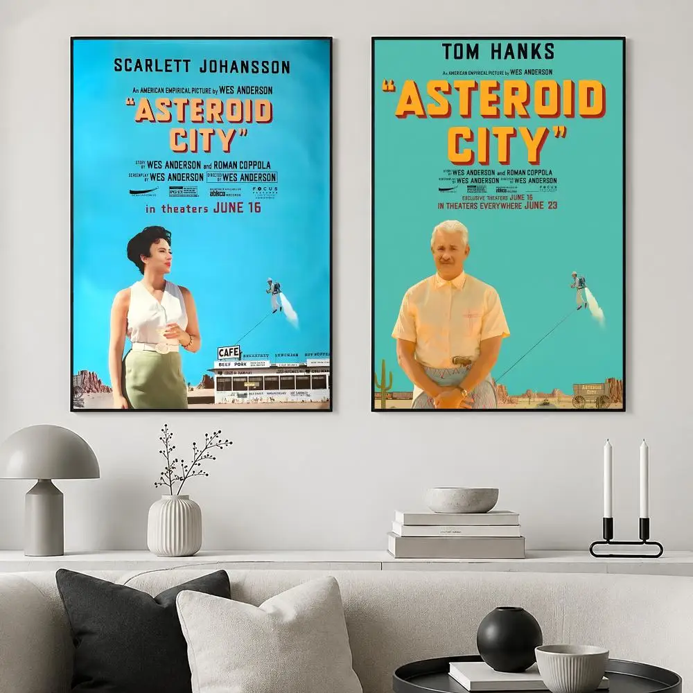 Movie A-Asteroid City Classic Movie Poster posters for bedrooms and living rooms high definition cartoon movie-themed wall art.